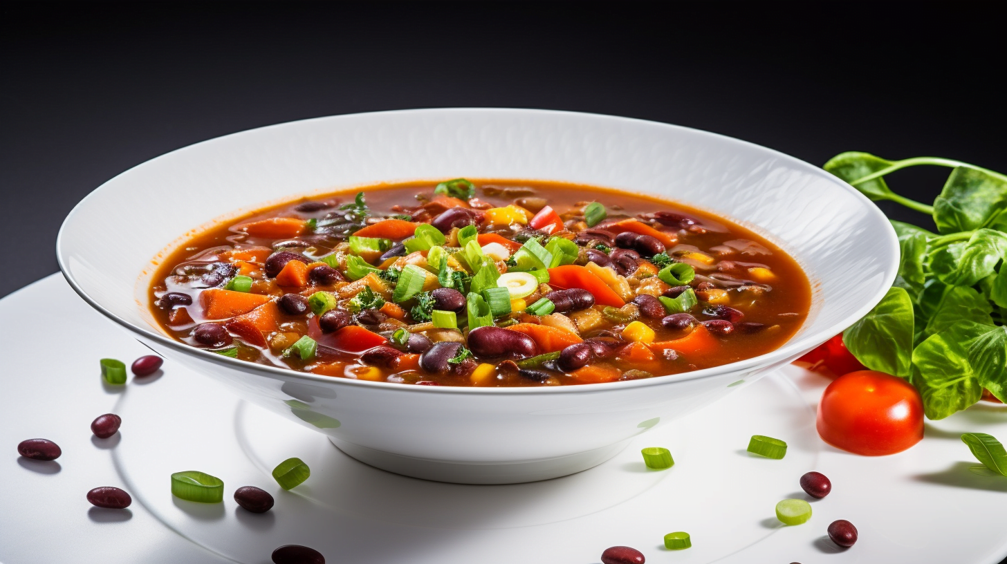 Sopa de verduras y frijoles