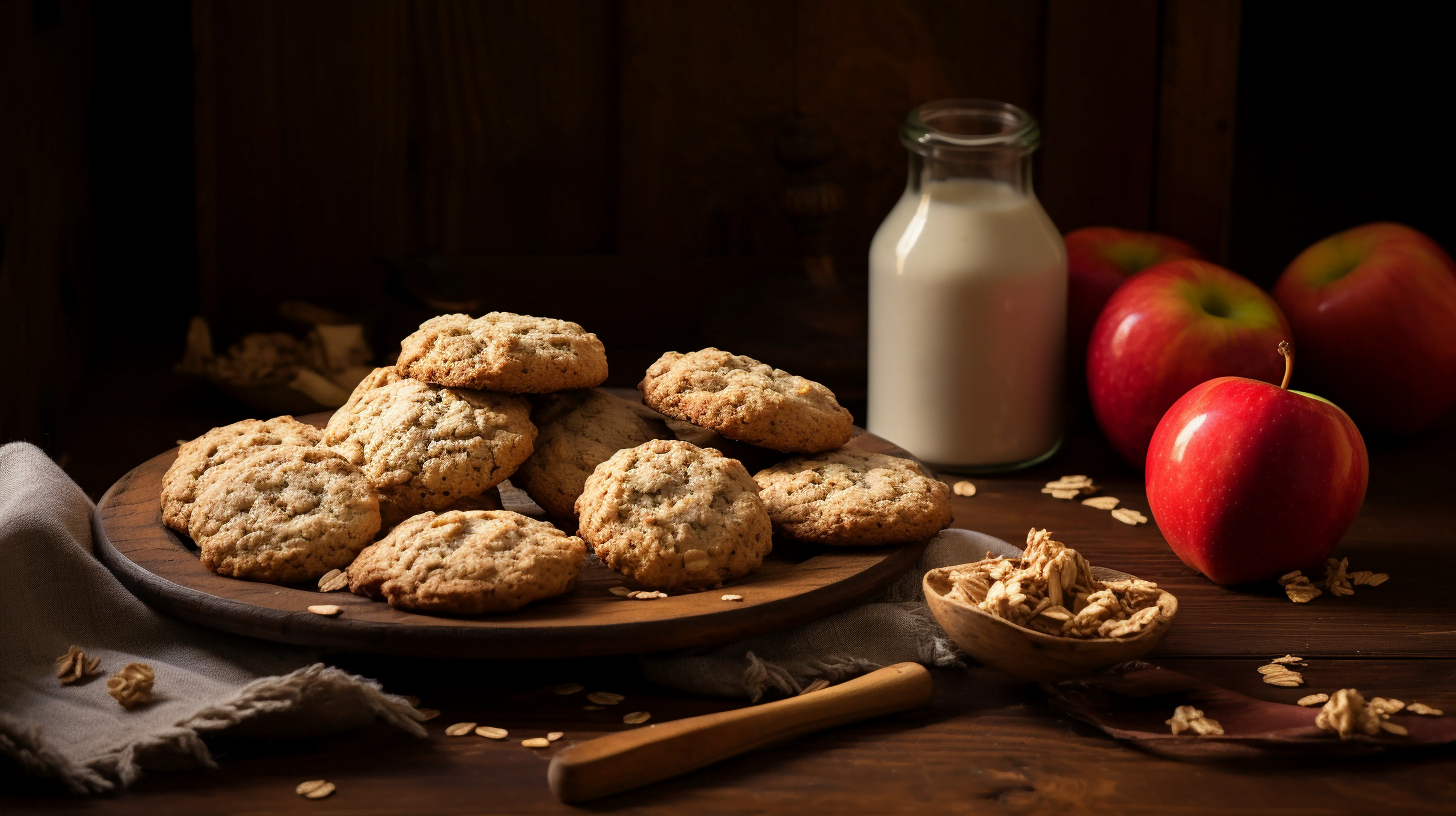Galletas de avena y manzana