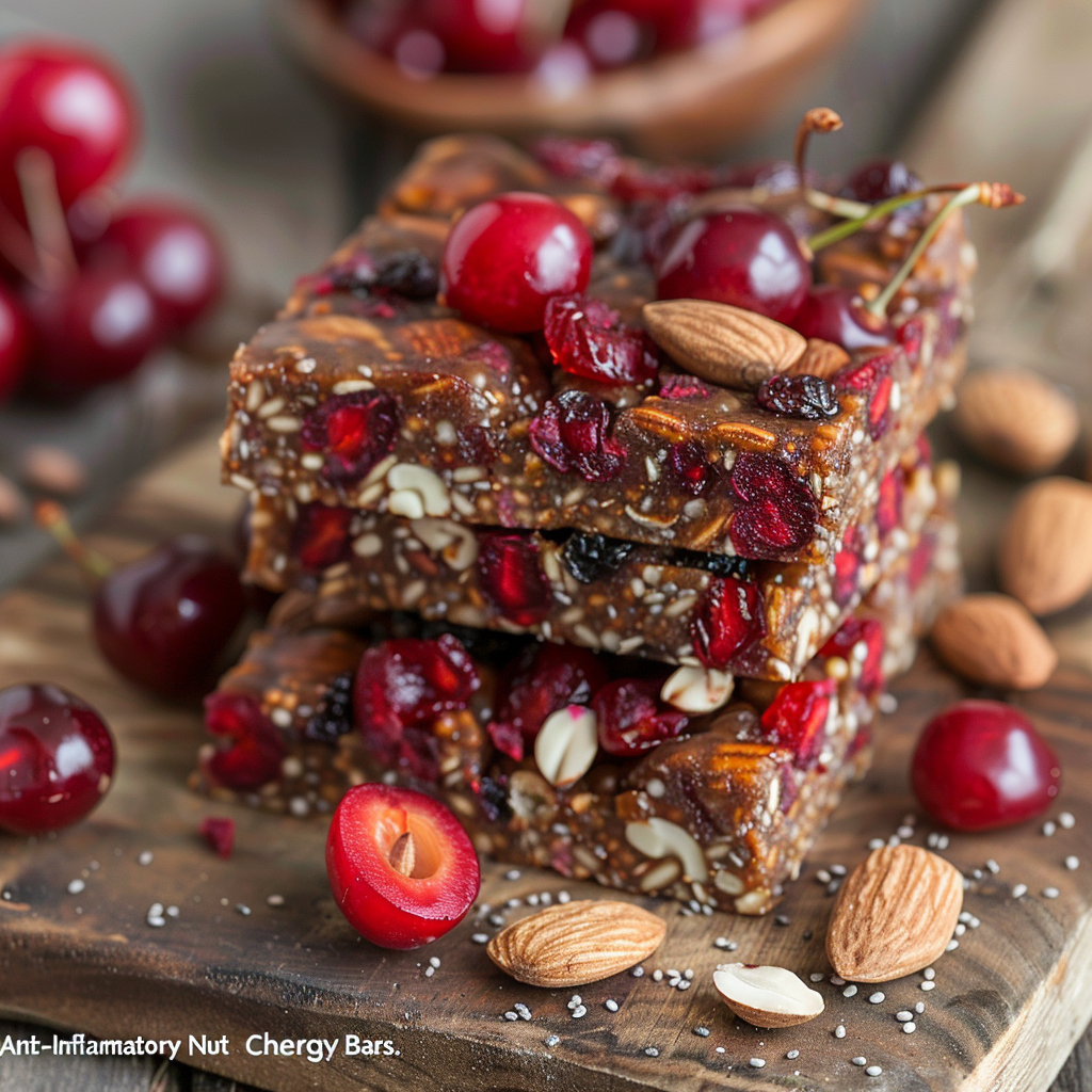 Barras de Energía de Nueces y Cerezas Antiinflamatorias