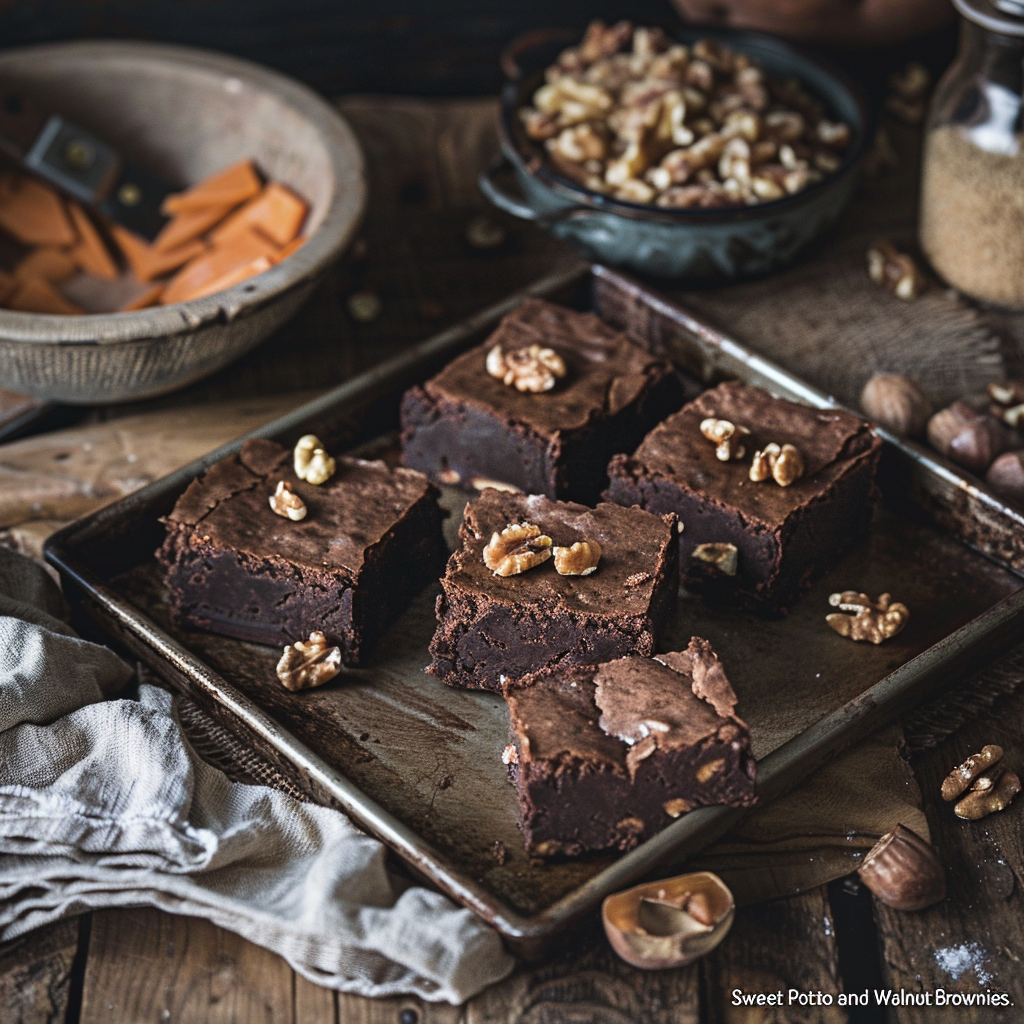 Brownies de Batata y Nueces