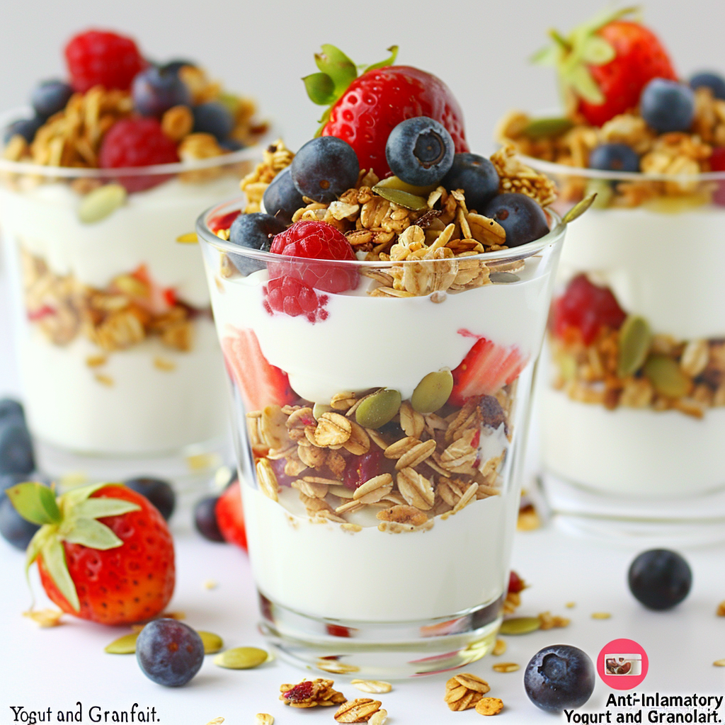 Parfait Antiinflamatorio de Yogur y Granola