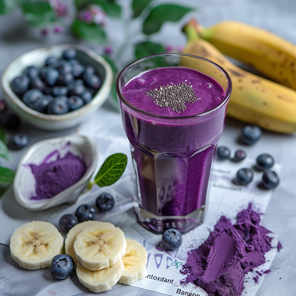 Smoothie Antioxidante de Acai y Plátano