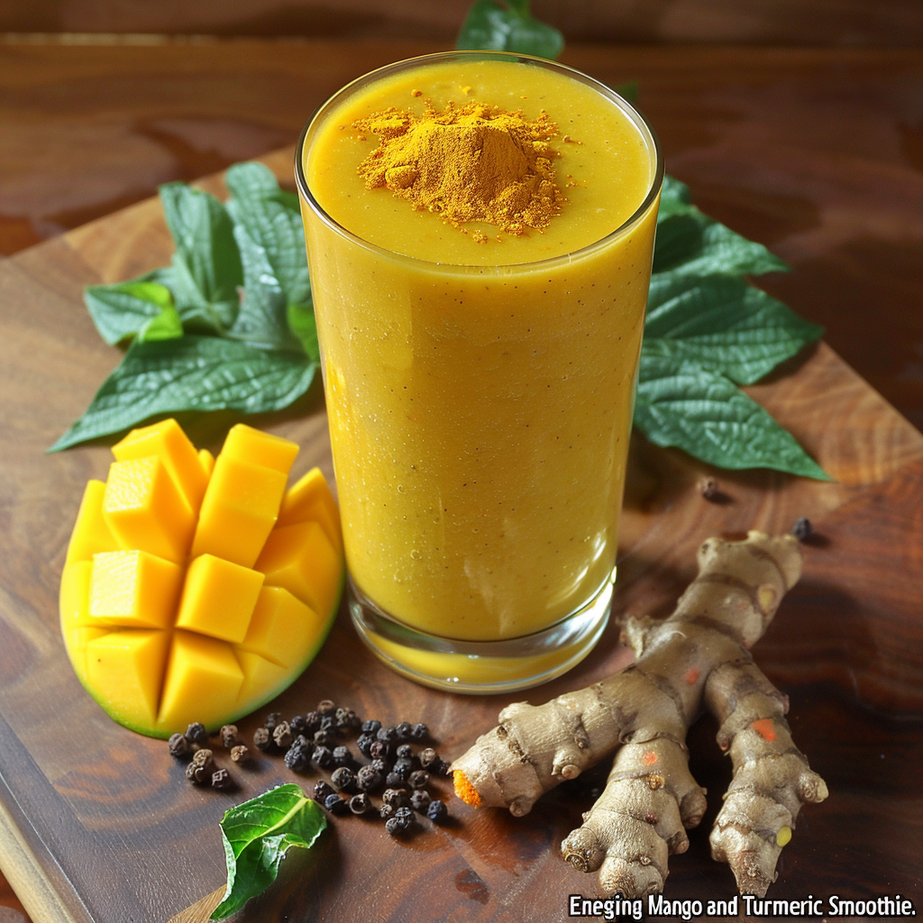 Smoothie Energizante de Mango y Cúrcuma