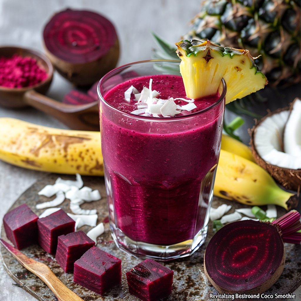 Smoothie Revitalizante de Remolacha y Coco