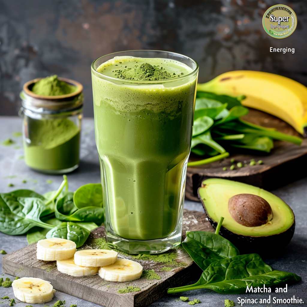 Smoothie de Matcha y Espinacas Superenergético