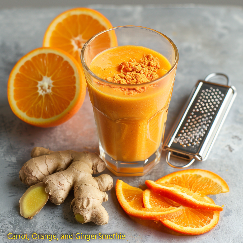 Smoothie de Zanahoria, Naranja y Jengibre