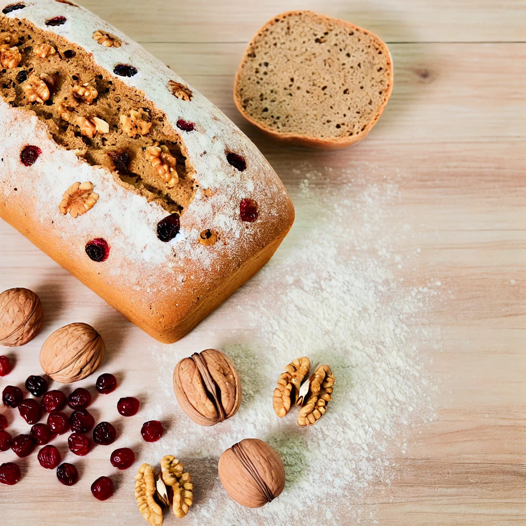 Pan Casero de Nueces y Arándanos